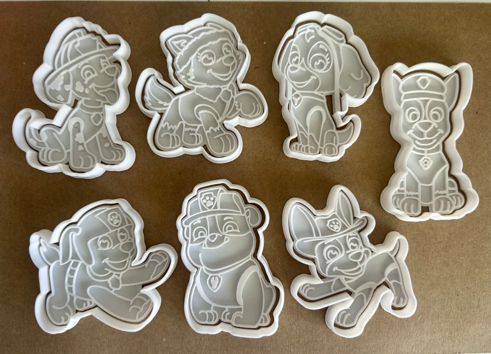 3D Tištěná Vykrajovátka – Zvířecí hrdinové (inspirováno Tlapkovou Patrolou)