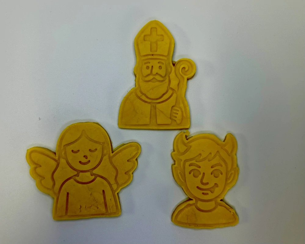 3D Tištěná Vykrajovátka – Mikuláš, Čert a Anděl