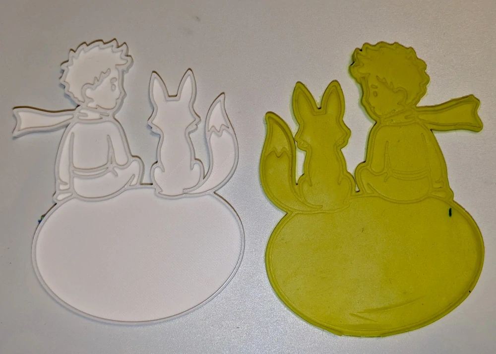 3D Tištěné Vykrajovátko – Princ a liška na planetě (inspirováno příběhem)