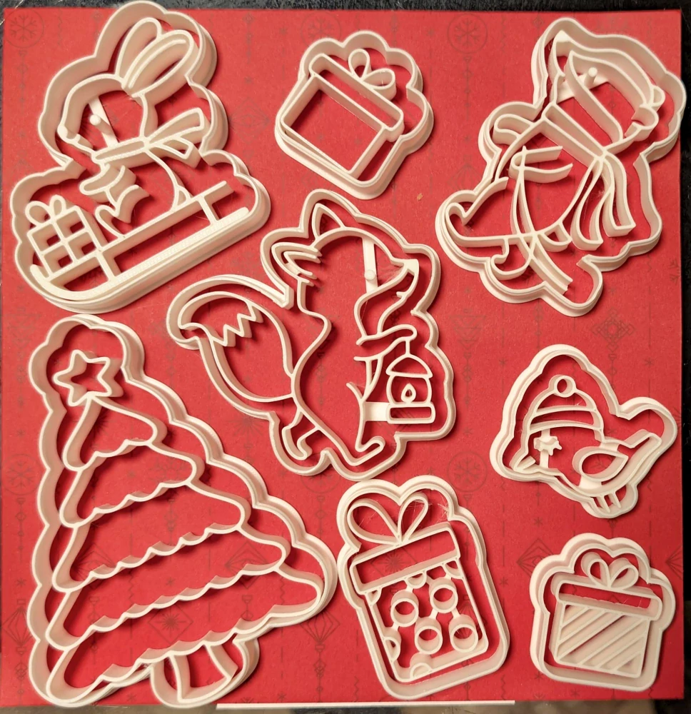 3D Tištěná Vykrajovátka – Vánoční roztomilá zvířátka