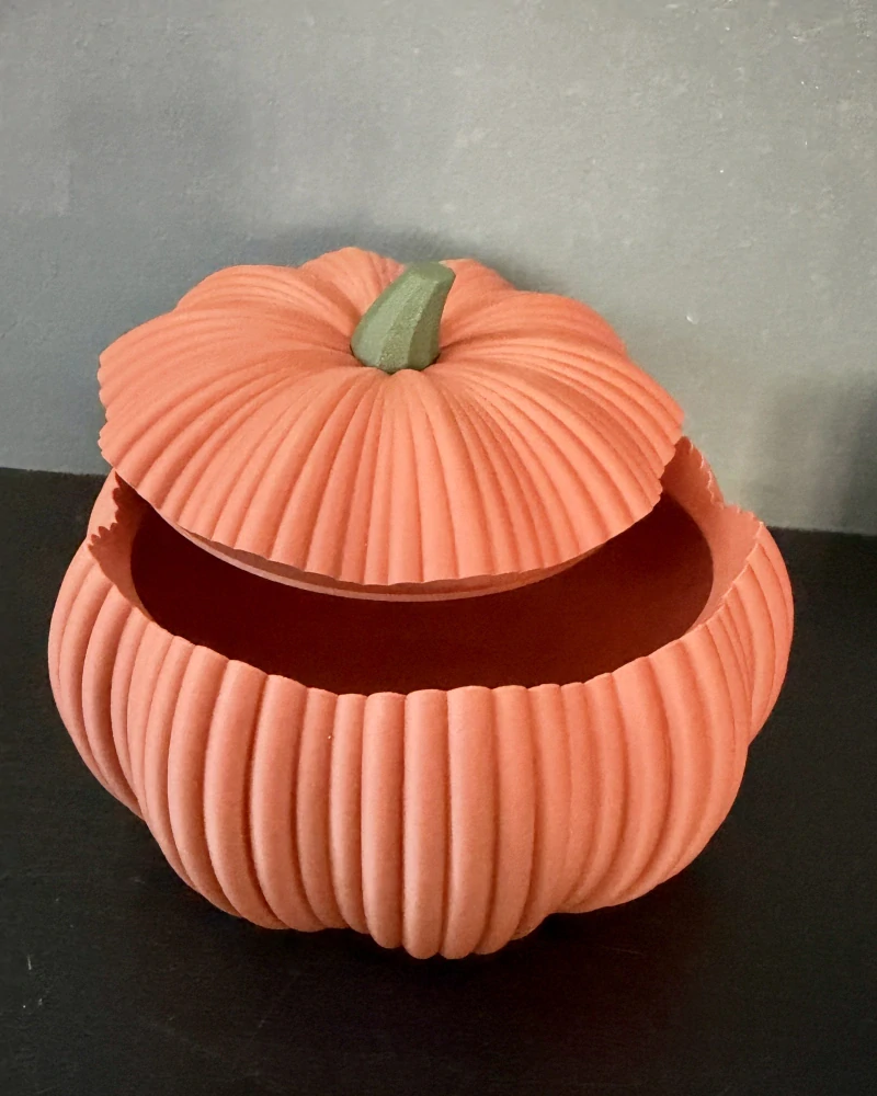 Dekorativní úložná dýně s víčkem (17 cm)