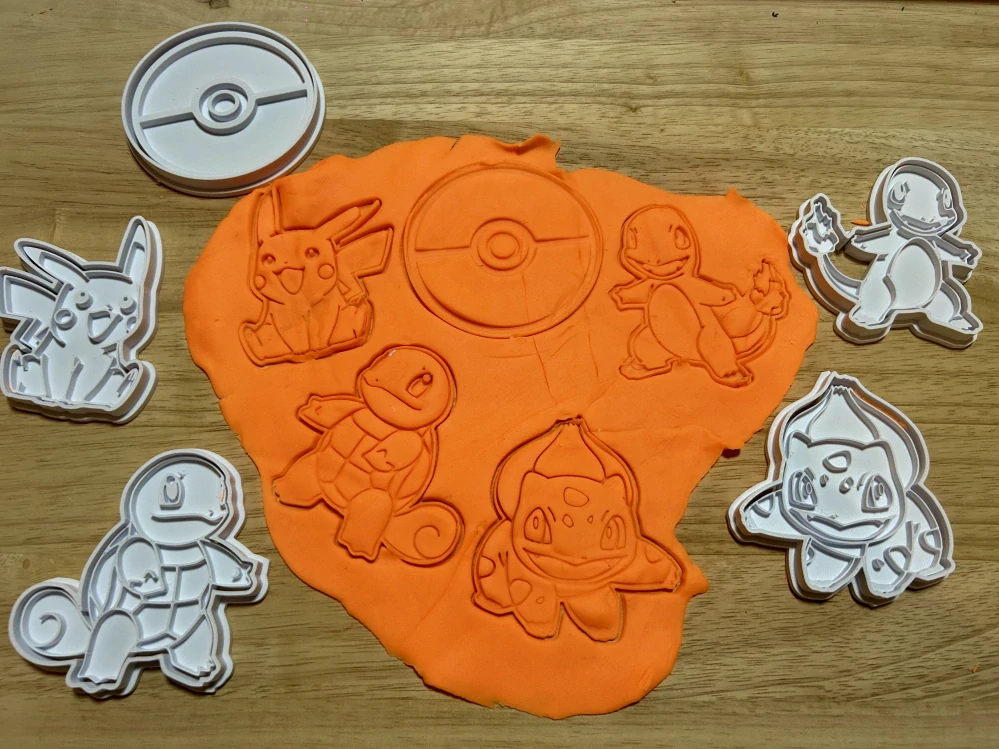 3D Tištěná Vykrajovátka – Pokémon Edice (inspirováno postavičkami Pokémon)