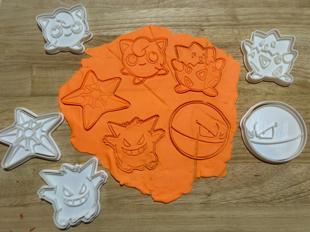 3D Tištěná Vykrajovátka – Pokémon Edice (inspirováno postavičkami Pokémon)