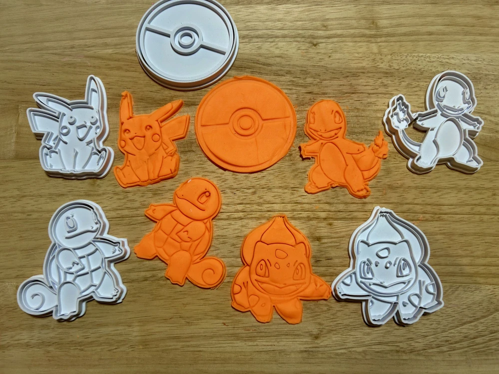 3D Tištěná Vykrajovátka – Pokémon Edice (inspirováno postavičkami Pokémon)