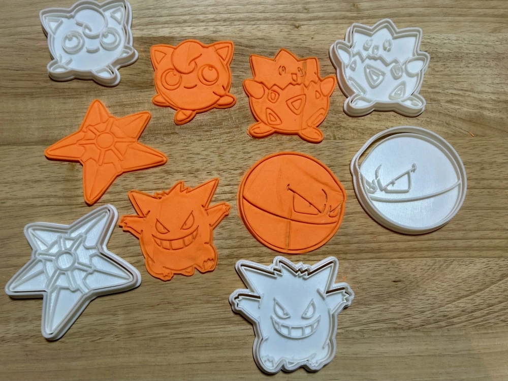 3D Tištěná Vykrajovátka – Pokémon Edice (inspirováno postavičkami Pokémon)