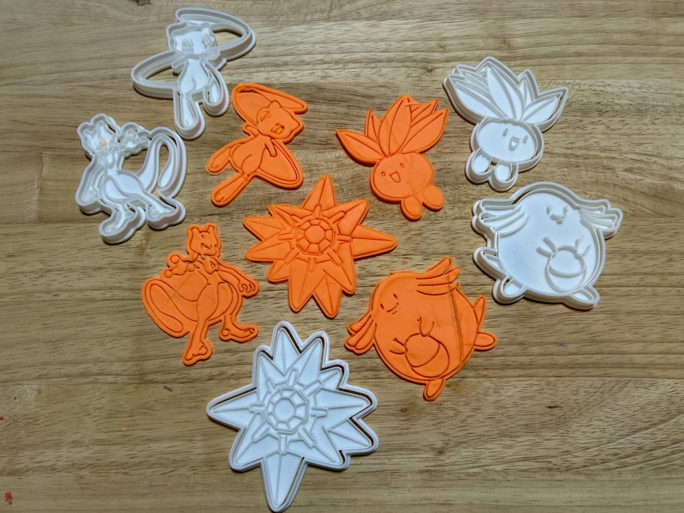 3D Tištěná Vykrajovátka – Pokémon Edice (inspirováno postavičkami Pokémon)