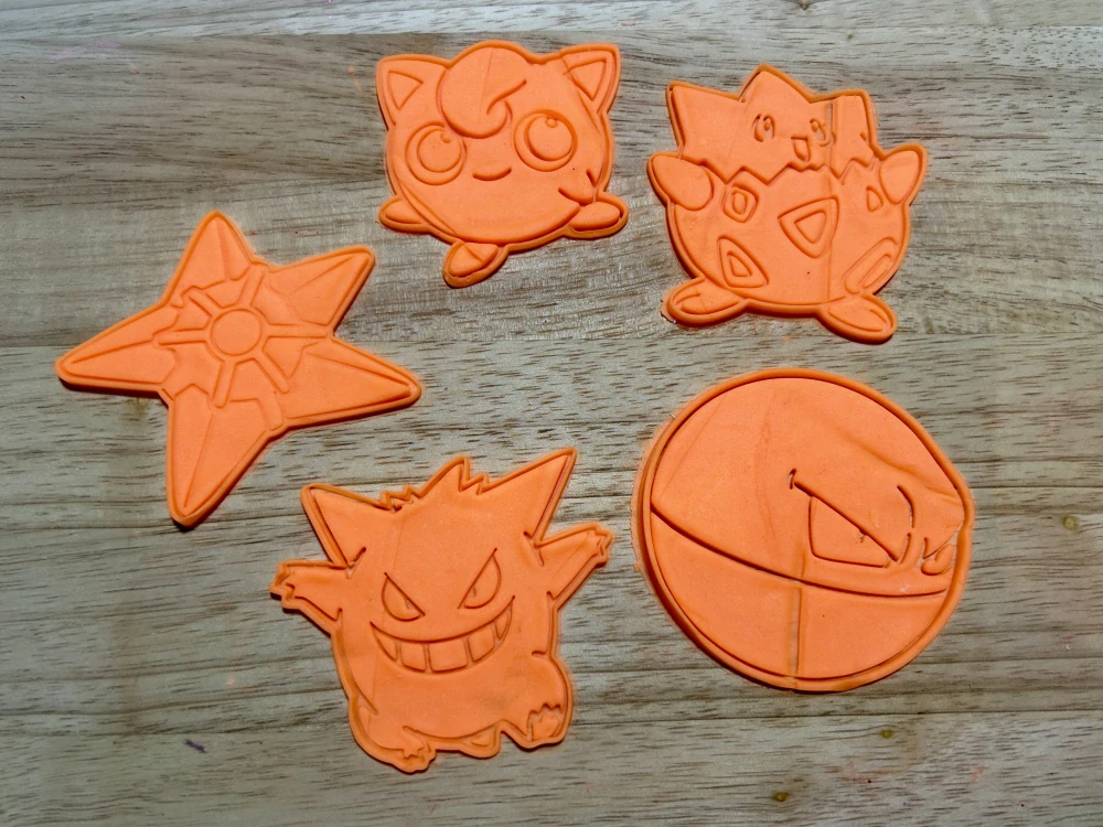 3D Tištěná Vykrajovátka – Pokémon Edice (inspirováno postavičkami Pokémon)