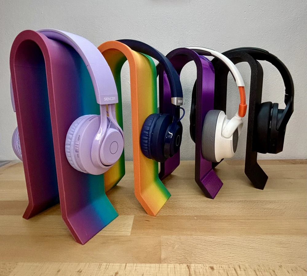 Stojánek na sluchátka - duhový