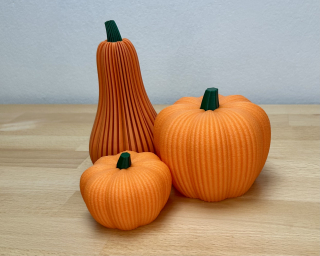 Dekorativní dýně – velký set (malá + velká + vysoká)