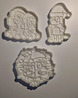 3D Tištěná Vykrajovátka – Vánoční Edice (inspirováno postavičkami Bingo a Bluey)