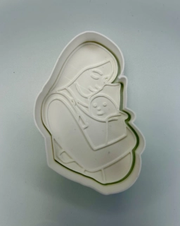 3D Tištěné Vykrajovátko – Maminka nosící miminko