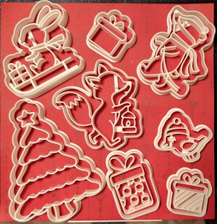 3D Tištěná Vykrajovátka – Vánoční roztomilá zvířátka