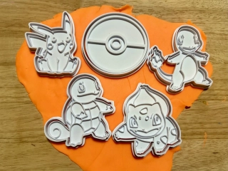 3D Tištěná Vykrajovátka – Pokémon Edice (inspirováno postavičkami Pokémon)
