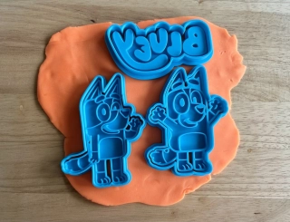 3D Tištěná Vykrajovátka – Bingo a Bluey (inspirováno postavičkami)